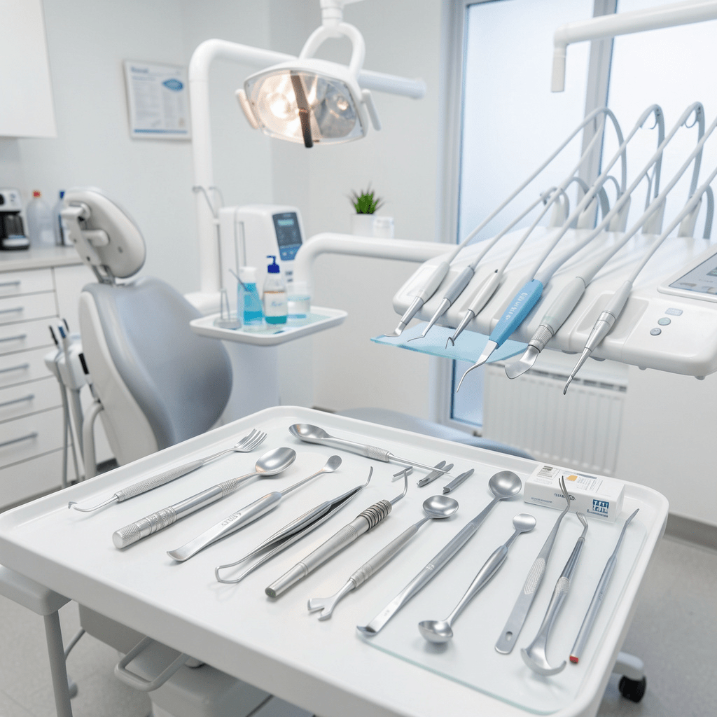 common dental instruments used by dentists in dental clinic