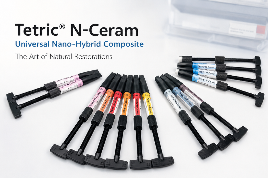 Ivoclar Vivadent Tetric N-Ceram nano-hybrid composite syringe for dental fillings